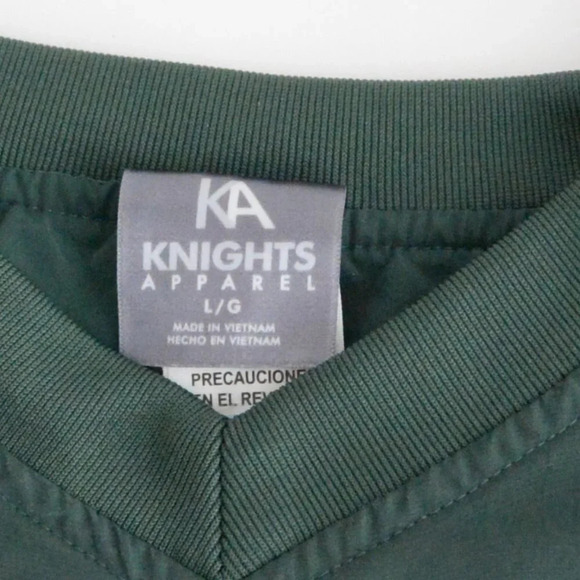 Vintage 90's Y2K Knights Apparel Green & White Michigan Spartans V-neck Pullover - Picture 10 of 13